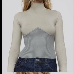 Knit corset sweater